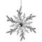 Glitter Snowflakes Christmas Ornaments - 6" - White and Silver - 4ct